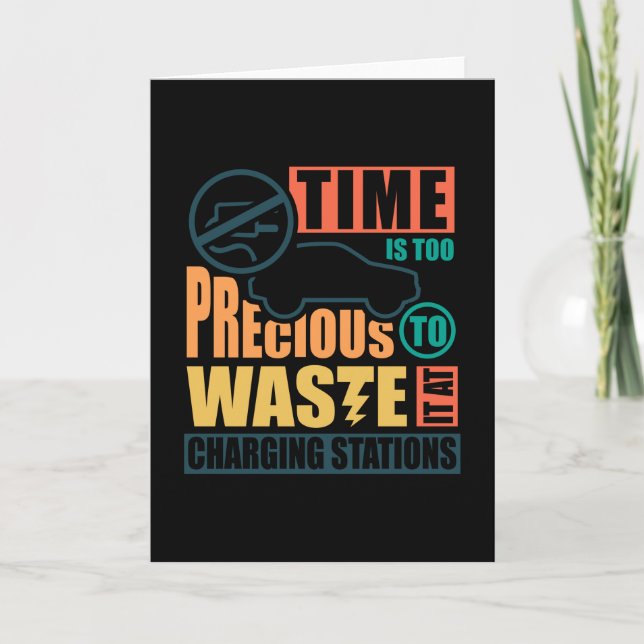 Anti Electric Car Charging Stations Card (Front)