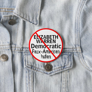 Anti-Elizabeth Warren Democratic Party 7.5 Cm Round Badge