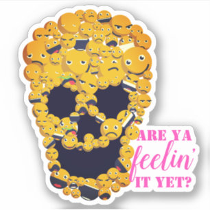Anti emoji emoticon skull sticker
