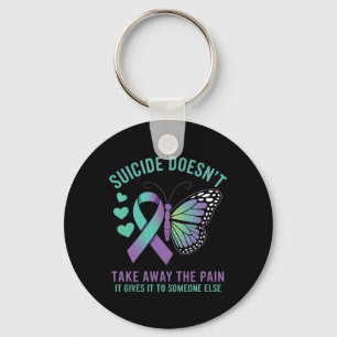 Anti- Emotional Message Butterfly Key Ring
