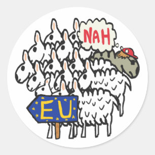 Anti EU Brexit Classic Round Sticker