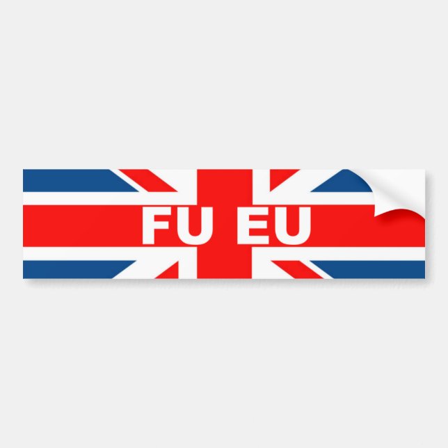 Anti EU British flag Bumper Sticker (Front)