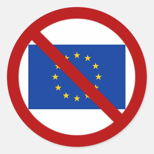 Anti EU  sticker Zazzle