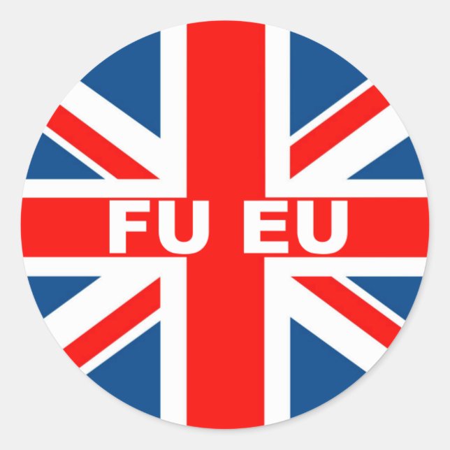 Anti Euro Classic Round Sticker (Front)