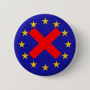 Anti European Union 6 Cm Round Badge