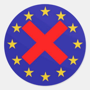 Anti European Union Classic Round Sticker