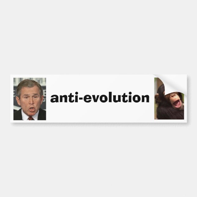 Anti-Evolution Bumper Sticker (Front)