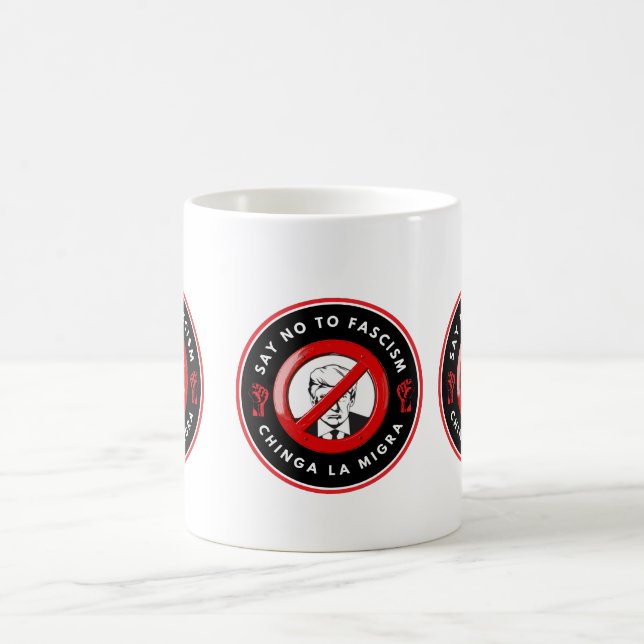 Anti-Facism Denim Jacket Coffee Mug (Center)