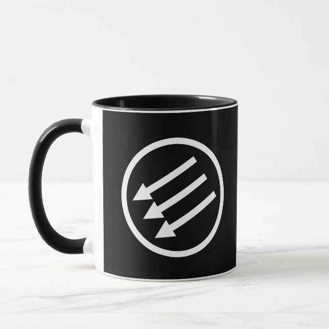 Anti-Fascism White Arrows Mug (Left)