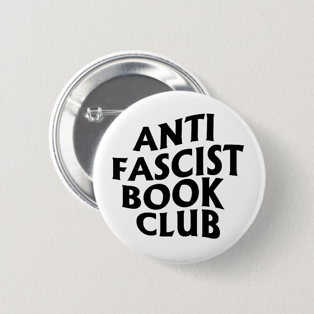 Anti Fascist Book Club 6 Cm Round Badge (Front & Back)