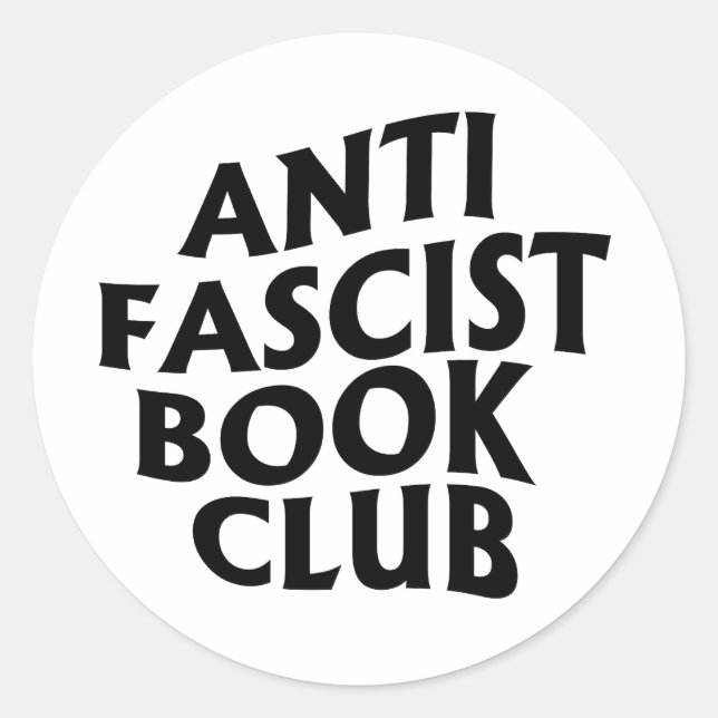 Anti Fascist Book Club Classic Round Sticker (Front)