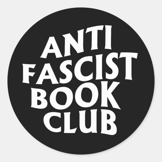 Anti Fascist Book Club Classic Round Sticker (Front)