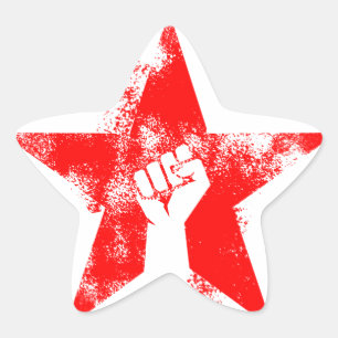 Anti-Fascist Star Star Sticker