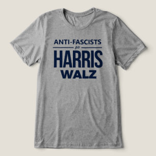 Anti-Fascists for Harris Walz Tri-Blend Shirt