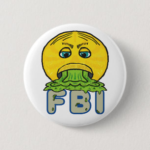 Anti FBI 6 Cm Round Badge