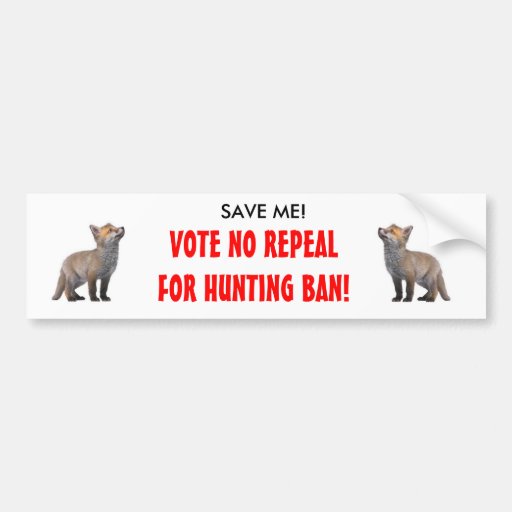 Image of Anti fox hunting Bumper Sticker