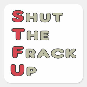 Anti Fracking Square Sticker
