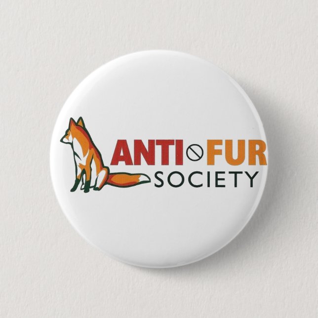 Anti-Fur Society 6 Cm Round Badge (Front)