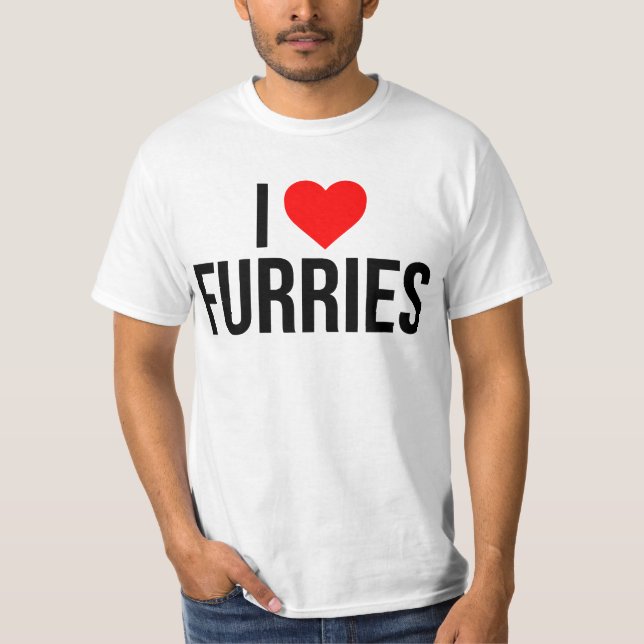 anti furry Love T-Shirt (Front)