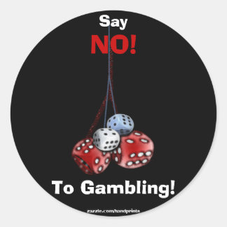 Anti-Gambling Campaign Dice Stickers