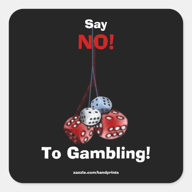 Anti-Gambling Campaign Dice Stickers (Front)