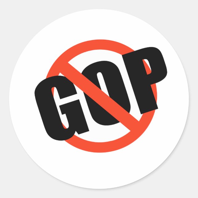 ANTI GOP CLASSIC ROUND STICKER (Front)