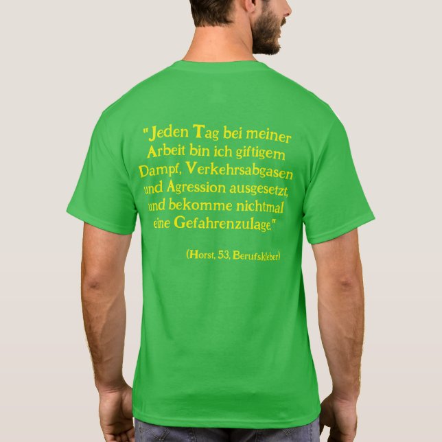 anti-green saying T-Shirt (Back)