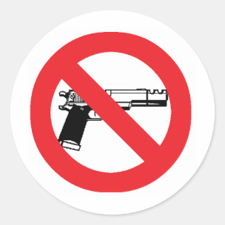 Anti Gun Sticker