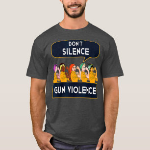 Anti Gun  Violence Control Design Orange Rosie T-Shirt