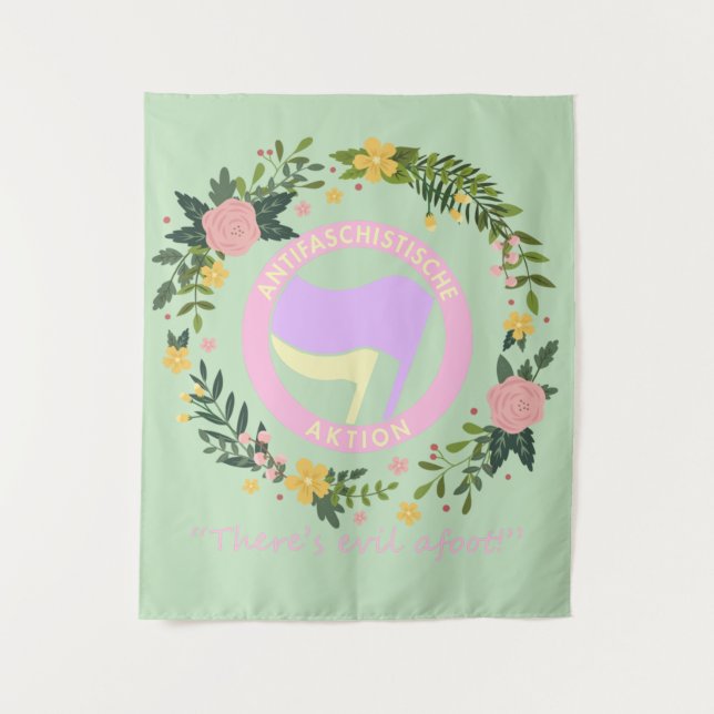 anti hate but make it cute tapestry (Front)