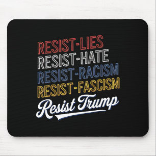 Anti hate lies fascism resist protest trump rally mouse mat