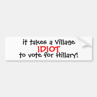 ANTI-HILLARY 2016 BUMPER STICKER