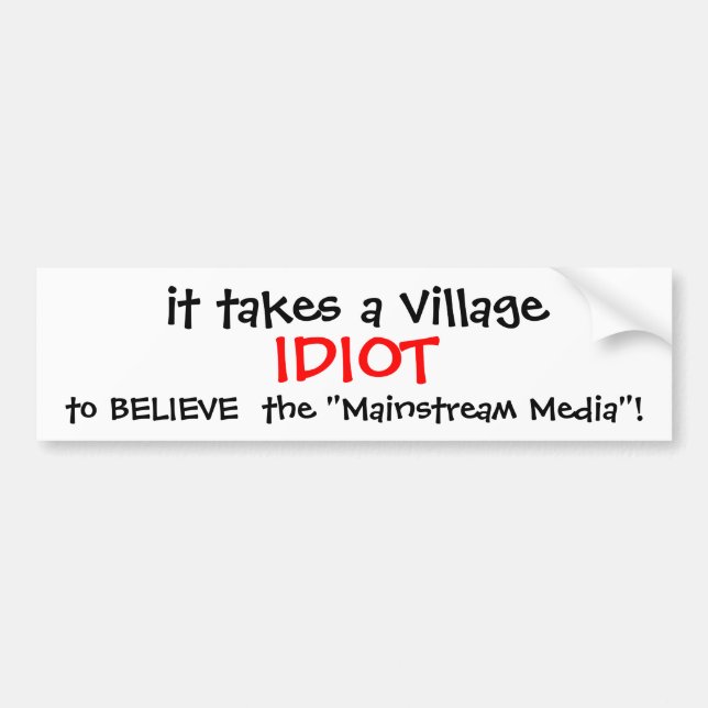 ANTI-HILLARY 2016 BUMPER STICKER (Front)