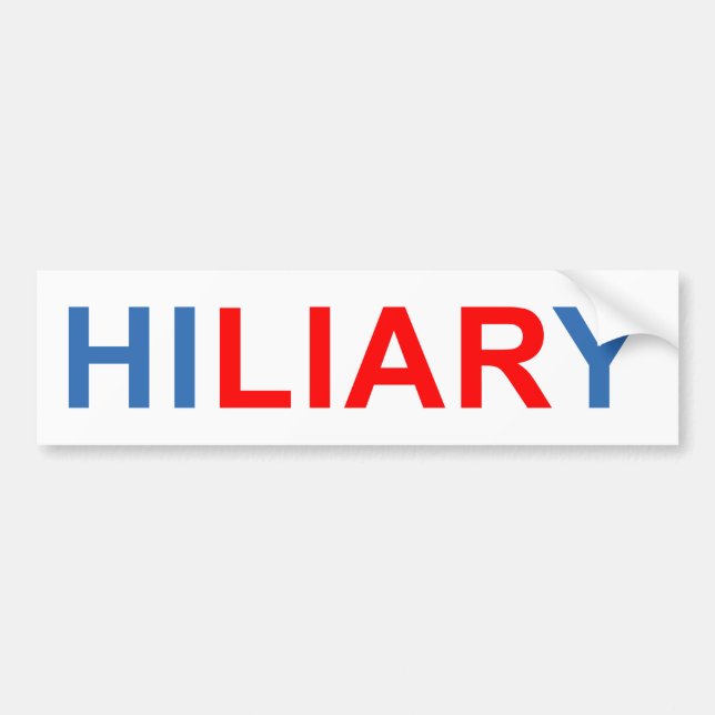 Anti Hillary Bumper Sticker (Front)