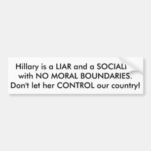 Anti-Hillary bumper sticker