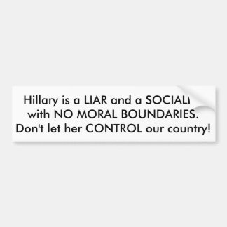 Anti-Hillary bumper sticker
