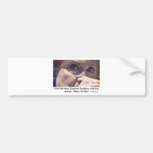 Anti-Hillary Clinton 2016 gifts and apparel Bumper Sticker