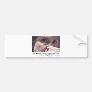 Anti-Hillary Clinton 2016 gifts and apparel Bumper Sticker