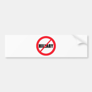 Anti-Hillary Clinton Bumper Sticker