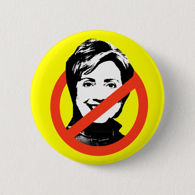 Anti-Hillary Clinton Button (Front)