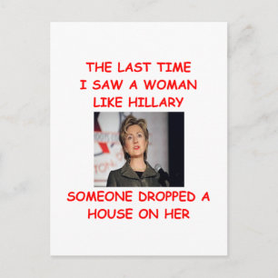 anti hillary clinton postcard