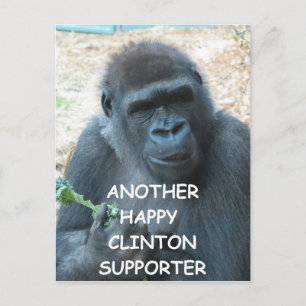 anti hillary clinton postcard