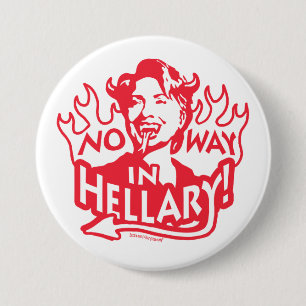 Anti-Hillary Hell Satin Devil Witch 7.5 Cm Round Badge