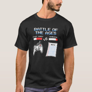Anti Homework Inspired Homework Vs Video Games Rel T-Shirt