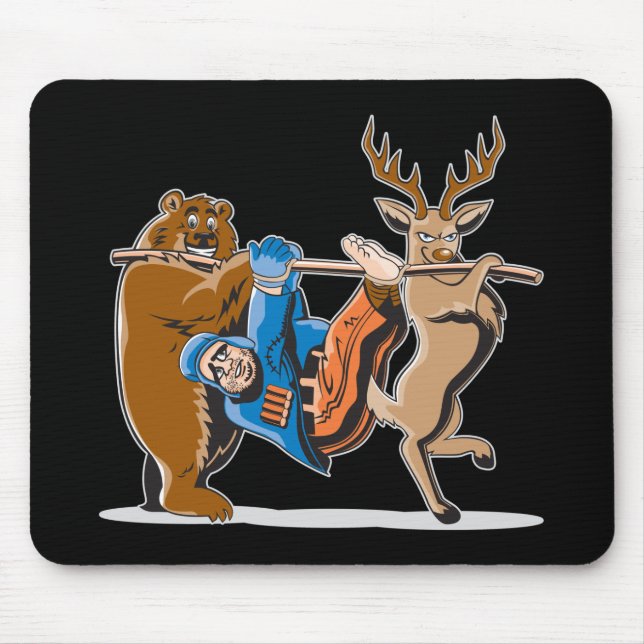 Anti Hunting Animal Revenge Mouse Mat (Front)