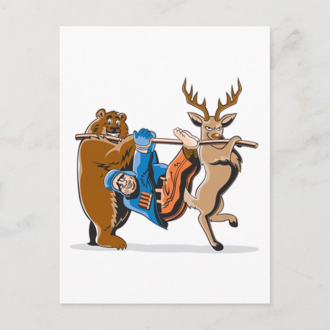 Anti Hunting Animal Revenge Postcard (Front)