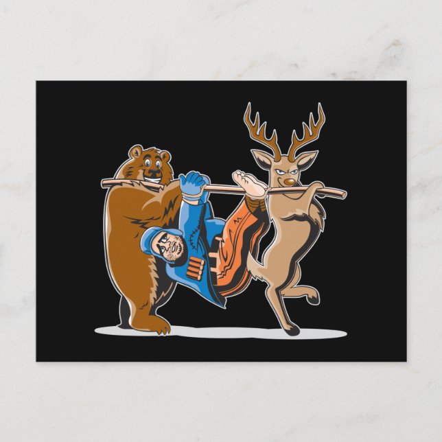 Anti Hunting Animal Revenge Postcard (Front)