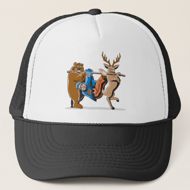Anti Hunting Animal Revenge Trucker Hat (Front)