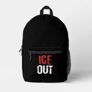 Anti ICE Out Political Activism Protest Printed Backpack
