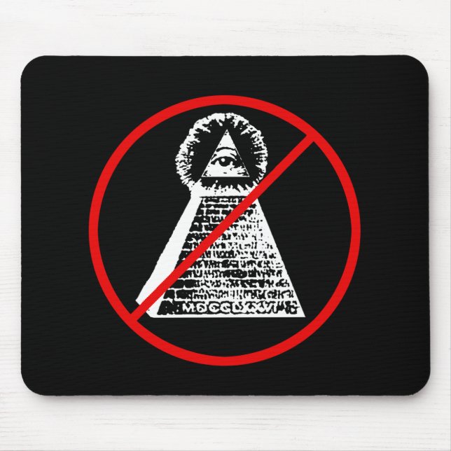 Anti Illuminati New World Order NWO Mousepad (Front)
